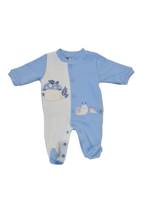 NEWBORN'S WHOLE ONEsie IN INTERLOCK FABRIC WITH ELLEPI FOOT BQ3339MA